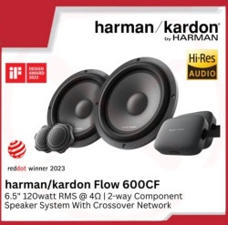 Sistem de difuzoare auto cu 2 căi harman/kardon FLOW 600CF 6,5 inchi (165 mm) Putere 120W RMS 360W Max cu rețea crossover
