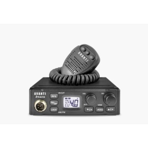 Statie Radio CB Avanti BRAVA, 12-24V, RF Gain, ASQ, potentiometru SQ