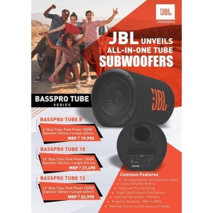 Subwoofer activ tub de 30cm (12"), putere 150W RMS BASSPRO BP12T SUBWOOFER TUB AMPLIFICAT JBL DE 30CM (12")