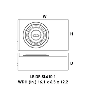 Subwoofer auto DD LE-DF-SL610, 250 mm, 600 W - Img 6