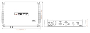 Amplificator Marine Hertz HMD 1 24V, Monobloc, 800W RMS