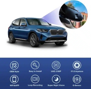 Camera DVR FiTCAMX fata-spate special conceput pentru BMW XE.iX3,MX3, G01, 2018-2024 - Img 4