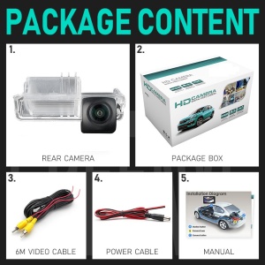 Camera marsarier HD, unghi 170 grade cu StarLight Night Vision pentru VW Golf 6, Golf 7, Passat B7, Amarok - FA8198