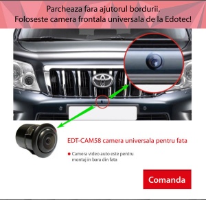 CAMERA VIDEO AUTO UNIVERSALA VIZUALIZARE 170° WATER PROOF MODEL EDT-CAM58 - Img 5