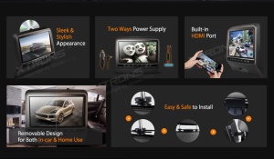 DVD PLAYER AUTO DE TETIERA XTRONS HD9PCH NEGRU Luxury Black USB HDMI LCD 9"' REZOLUTIE HD JOCURI JOYSTICK WIRELESS MONTAJ CALIFICAT IN TOATA TARA ! - Img 17