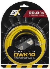 Kit De Cabluri Subwoofer Pentru Instalare Amplificator Auto ESX cablu 99.9% Cupru OFC cablu de alimentare 5M, galben de 10mm2 cablu de masa 1M, negru de 10mm2
