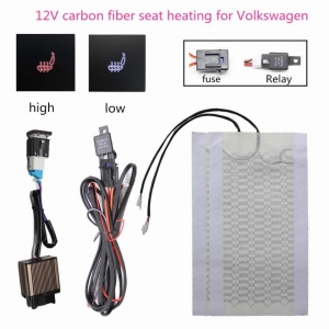 Kit Incalzire In Scaune Auto Universal Carbon Butoane Push Slim 2 Trepte OEM LOOK VW GOLF / JETTA / TOURAN Montaj Profesional In Toata Tara! (per scaun)