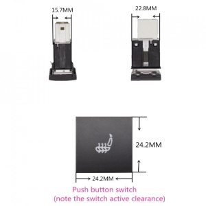 Kit Incalzire In Scaune Auto Universal Carbon Butoane Push Slim 2 Trepte OEM LOOK VW GOLF / JETTA / TOURAN