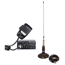 Kit Statie radio CB Midland M Zero Plus + Antena PNI ML160 cu magnet
