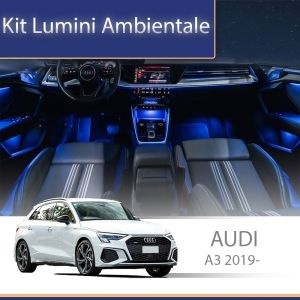 Lumini ambientale dedicate Audi A3 2021-2022 set complet control telefon sau sistem original