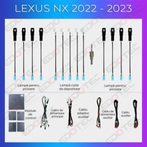 Lumini ambientale dedicate Lexus NX 2022 set complet control telefon sau sistem original - Img 4