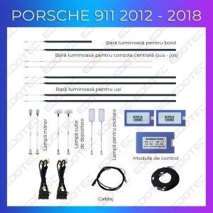 Lumini ambientale Porsche 911 2012-2018 set complet control telefon sau sistem original AMB-PO-911-2012 - Img 2