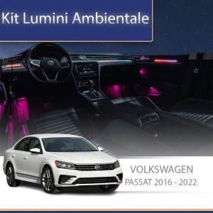 Lumini ambientale VW Passat 2016-2022 trimuri control telefon sau sistem original AMB-VW-B8-TRIMMS