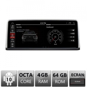 NAVIGATIE ANDROID 10 DEDICATA BMW SERIA 2 F45 NBT 2013-2016 ECRAN 12,3” CAPACITIV INTERNET WIFI PROCESOR CORTEX A9 1,6GHZ 4GB RAM 64GB ROM CARKIT BLUETOOTH PRELUARE AGENDA TELEFONICA MIRROR LINK MODEL EDT-F45-V2