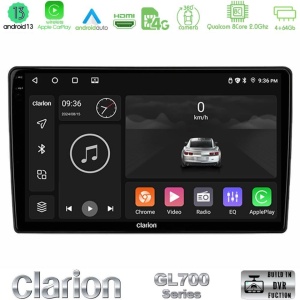 NAVIGATIE ANDROID CLARION GL700 DEDICATA FORD KUGA MK2, C-MAX 2013-2018 ECRAN QLED 2.5D IPS 9'' Procesor Qualcomm Snapdragon 6125 8 nuclee la 2,0 Ghz Procesor OCTACORE 4G + 64GB CARPLAY WIRELESS MODEL PREMIUM