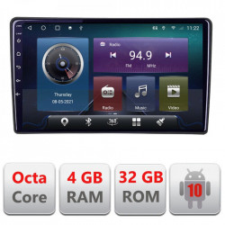 NAVIGAȚIE CARPAD ANDROID 10 DEDICATĂ FIAT TIPO 2015- ECRAN 9" CAPACITIV INTERNET 3G WIFI PROCESOR OCTA-CORE 4G RAM 32GB 1,6 GHZ DVR CARKIT BLUETOOTH MIRROR LINK MODEL KIT-TIPO+EDT-E409
