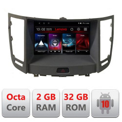 NAVIGATIE CARPAD ANDROID 10 DEDICATA INFINITI FX35 2009-2012 ECRAN CAPACITIV OCTACORE 2GB RAM 32 GB ROM DVR CARKIT BLUETOOTH MIRROR LINK MODEL LENOVO KIT-fx35+EDT-E509