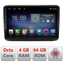 NAVIGATIE CARPAD ANDROID 10 DEDICATA JEEP GRAND CHEROKEE 2014-2019 ECRAN CAPACITIV OCTACORE 4GB RAM 64 GB ROM DVR CARKIT BLUETOOTH MIRROR LINK MODEL LENOVO KIT-JGG+EDT-E609
