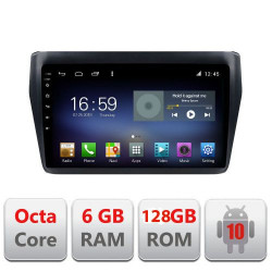 NAVIGATIE CARPAD ANDROID 10 DEDICATA SUZUKI SWIFT 2017-, ECRAN CAPACITIV OCTACORE 6GB RAM 128GB ROM DVR CARKIT BLUETOOTH MIRROR LINK MODEL LENOVO KIT-2179+EDT-E609