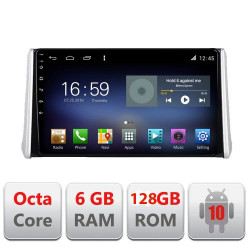NAVIGATIE CARPAD ANDROID 10 DEDICATA TOYOTA RAV4 2018- ECRAN CAPACITIV OCTACORE 6GB RAM 128GB ROM DVR CARKIT BLUETOOTH MIRROR LINK MODEL LENOVO KIT-RAV4+EDT-E609