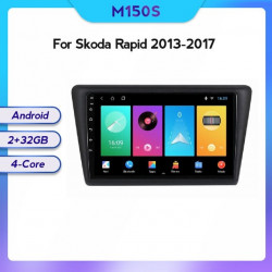 NAVIGATIE CARPAD ANDROID 11 DEDICATA SKODA RAPID 2011 - 2019 ECRAN IPS 9" INTERNET WIFI QUADCORE 2GB RAM 32GB MEMORIE INTERNA SUNET DSP DVR CARKIT BLUETOOTH MIRRORLINK MODEL KIT-RAPID+EDT-M150