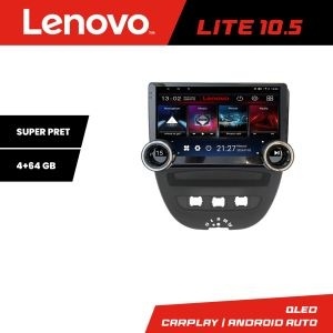 Navigatie Citroen C1 Peugeot 107 Toyota Aygo 2005-2014 Lenovo 8 core 4+64 10.5 inch Incell 1K android Wifi 5Ghz gps internet KIT-C1 KIT-C1+LITE-10.5-4+64