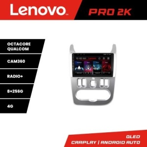 Navigatie Dacia Duster 2010-2012 Lenovo Kit-099 8 core QLED 2K 8+256 360 Android Waze USB Navigatie Internet Youtube Radio KIT-099+PRO-2K-9-8+256