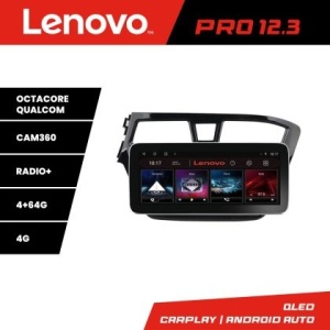 Navigatie Hyundai i20 2015-2018 Lenovo PRO 4+64 12.3 inch qled android 4G DSP gps internet Kit-517 KIT-517+PRO-12.3-4+64