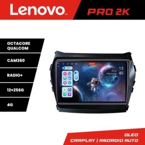 Navigatie Hyundai Santa Fe IX45 2012-2017 Lenovo Kit-209 8 core QLED 2K 12+256 360 Android Waze USB Navigatie Internet Youtube Radio KIT-209+PRO-2K-9-12+256