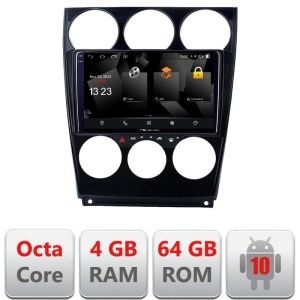 Navigatie Mazda 6 2004-2008 5510-944 Android Octa Core 720p 4+64 DSP 360 camera carplay android auto KIT-944+NAM5510-A9Z