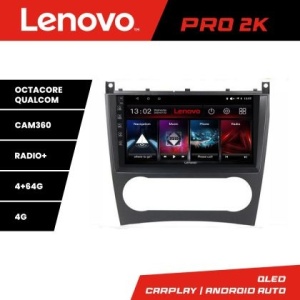Navigatie Mercedes Clasa C W203 facelift Lenovo Kit-093 cu Android Radio Bluetooth Internet 8 core QLED 2K 4+64 360GB KIT-093+PRO-2K-9-4+64