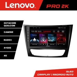 Navigatie Mercedes W211 W219 Lenovo Kit-090 8 core QLED 2K 4+64 360 Android Waze USB Navigatie Internet Youtube Radio KIT-090+PRO-2K-9-4+64