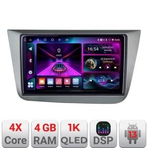 Navigatie Seat Leon 2005-2012 A-leon05 4+64 InCell Display 1K Android Waze USB Navigatie Internet Youtube Radio kit-leon5+EDT-E209-RK