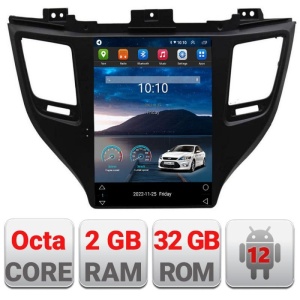 Navigatie tip Tesla Hyundai Tucson 2015-2020 radio gps internet 8Core 4G carplay android auto 4+32 kit-tesla-546+EDT-E420