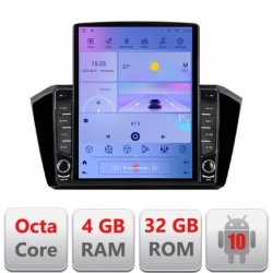 Navigatie VW PASSAT 2015- H-518 ecran tip TESLA 9.7" cu Android Radio Bluetooth Internet GPS WIFI 4+32GB DSP 4G Octa C KIT-518+EDT-E710