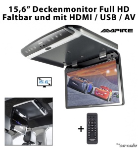 PLAFONIERA AUTO AMPIRE OHV156-HD FULL HD CU ECRAN DE 36,9CM (15,6") SI PLAYER USB SAU HDMI