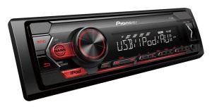 Radio MP3 auto Pioneer MVH-S120UI, 1DIN, 4x50W, USB, compatibil cu dispozitive Apple/Android, taste Rosu, display Alb - Img 2