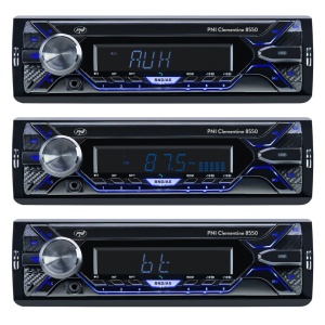 Radio MP3 player auto PNI Clementine 8550BT, fata detasabila, 4x45w, 12V, 1 DIN, cu SD, USB, AUX, RCA, Aplicatie Android/iOS