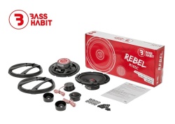 Set difuzoare auto componente Bass Habit Rebel R165C DE 16CM,  Putere 60W RMS, 120W MAX