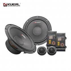 Set difuzoare componente de 6.5 cm K-6501, frecventa de 30HZ-120HZ, 90db, putere 120W RMS, Neagra