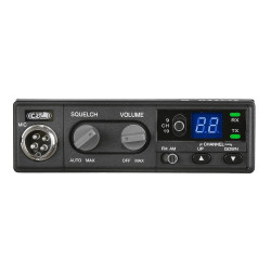 Statie radio CB CRT S Mini Dual Voltage, Alimentare Duala 12/24V, 4W, cu ASQ, AM-FM