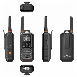 Statie radio portabila PNI PMR R80 PRO, set cu 2 buc, 0.5W
