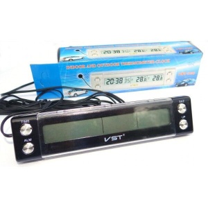 Termometru Auto Digital De Interior - Exterior si Ceas Model Vst-7036