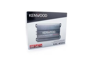 Amplificator digital marin / sport auto Kenwood KAC-M1814 de putere maximă de 400 W, compact, cu 4 canale
