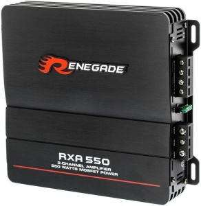 Amplificator Subwoofer Auto RENEGADE RXA550 RXA 550 2 Canale Stereo Clasa AB 2 x 135 Watt RMS 550 Watt Max cu Bass Boost
