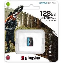 Card de memorie Kingston Canvas Go! Plus – 128 GB MicroSDXC , clasa 10, UHS-I U3 - Special pentru camerele video auto DVR