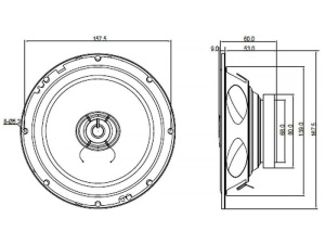 Difuzoare Coaxiale Blaupunkt ICx 662 2 Cai 165 mm, 35 W RMS, 4 Ω, 91 dB, adâncime de montaj 53 mm, magnet neodim