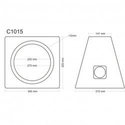 INCINTA SUBWOOFER UNIVERSALA, 250 MM, 15L - COD C1015