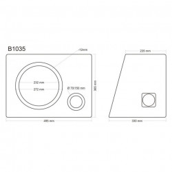 INCINTA SUBWOOFER UNIVERSALA, 250 MM, 35L - COD B1035