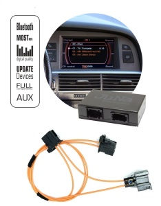 Interfata bluetooth audio si Aux-In pentru muzica Audi MMI 2G HIGH-LOW plug and play, A4, A5, A6, A8, Q7 2003-2009